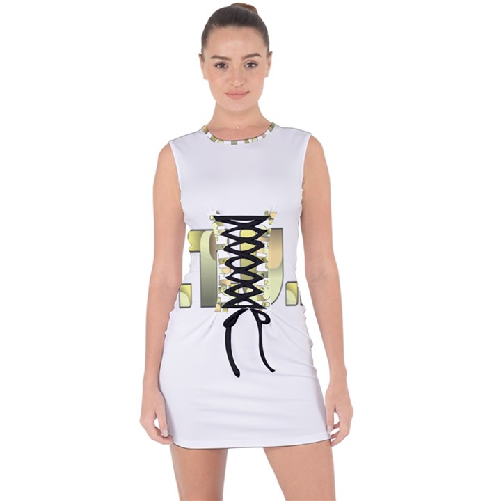 Future Lace Up Front Bodycon Dress