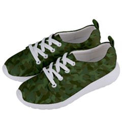 Green Army Camouflage Pattern Women s Lightweight Sports Shoes by SpinnyChairDesigns