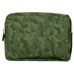 Green Army Camouflage Pattern Make Up Pouch (medium) by SpinnyChairDesigns