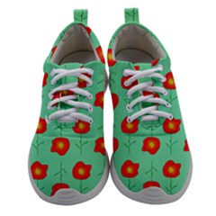 Flower Pattern Ornament Athletic Shoes by HermanTelo