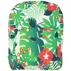 Tropical Leaf Flower Digital Full Print Backpack by Mariart