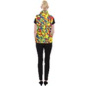 Colorful Rainbow Camouflage Pattern Women s Button Up Vest View2