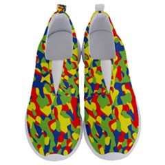 Colorful Rainbow Camouflage Pattern No Lace Lightweight Shoes by SpinnyChairDesigns