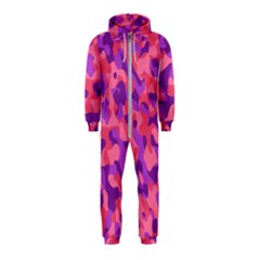Pink And Purple Camouflage Hooded Jumpsuit (kids) by SpinnyChairDesigns