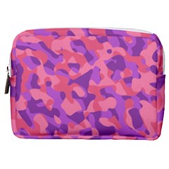 Pink And Purple Camouflage Make Up Pouch (medium) by SpinnyChairDesigns