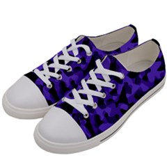 Purple Black Camouflage Pattern Women s Low Top Canvas Sneakers by SpinnyChairDesigns