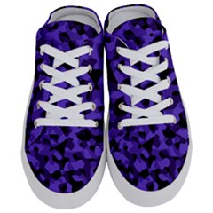 Purple Black Camouflage Pattern Half Slippers by SpinnyChairDesigns
