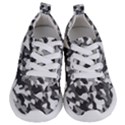 Grey and White Camouflage Pattern Kids  Lightweight Sports Shoes View1