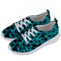 Black and Teal Camouflage Pattern Women s Lightweight Sports Shoes View2