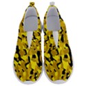 Black and Yellow Camouflage Pattern No Lace Lightweight Shoes View1