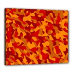 Red and Orange Camouflage Pattern Canvas 24  x 20  (Stretched)
