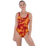 Red and Orange Camouflage Pattern Bring Sexy Back Swimsuit