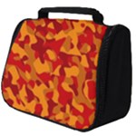 Red and Orange Camouflage Pattern Full Print Travel Pouch (Big)