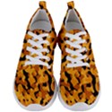 Orange and Black Camouflage Pattern Men s Lightweight Sports Shoes View1