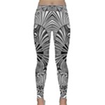 Abstract Art Black and White Floral Intricate Pattern Classic Yoga Leggings