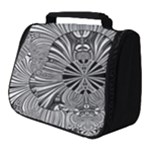 Abstract Art Black and White Floral Intricate Pattern Full Print Travel Pouch (Small)