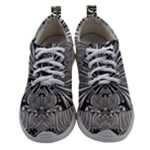 Abstract Art Black and White Floral Intricate Pattern Athletic Shoes