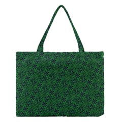 Green Intricate Pattern Medium Tote Bag by SpinnyChairDesigns