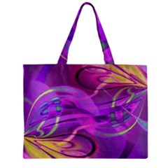 Infinity Painting Purple Zipper Mini Tote Bag by DinkovaArt
