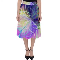 Rainbow Painting Patterns 3 Classic Midi Skirt by DinkovaArt