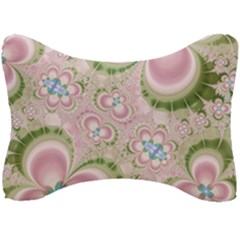 Pastel Pink Abstract Floral Print Pattern Seat Head Rest Cushion