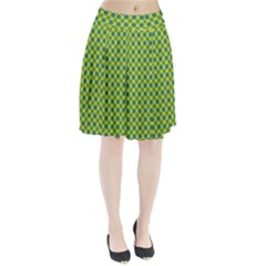 Green Polka Dots Spots Pattern Pleated Skirt
