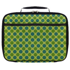 Green Polka Dots Spots Pattern Full Print Lunch Bag