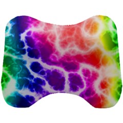 Colorful Tie Dye Pattern Texture Head Support Cushion by SpinnyChairDesigns