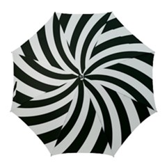 Black And White Zebra Stripes Pattern Golf Umbrellas by SpinnyChairDesigns
