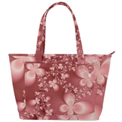 Tea Rose Colored Floral Pattern Back Pocket Shoulder Bag  by SpinnyChairDesigns