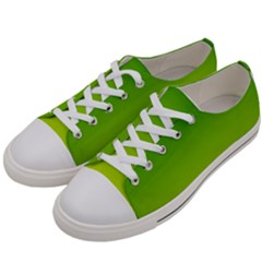Avocado Ombre Green Yellow Gradient Women s Low Top Canvas Sneakers by SpinnyChairDesigns