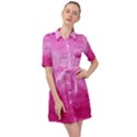 Abstract Pink Grunge Texture Belted Shirt Dress View1
