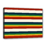 Rainbow Stripes Canvas 16  x 12  (Stretched)
