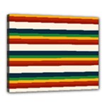 Rainbow Stripes Canvas 20  x 16  (Stretched)