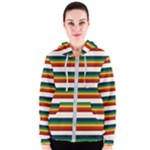 Rainbow Stripes Women s Zipper Hoodie