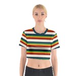 Rainbow Stripes Cotton Crop Top