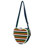 Rainbow Stripes Heart Shoulder Bag