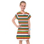 Rainbow Stripes Kids  Drop Waist Dress