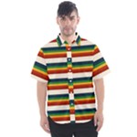 Rainbow Stripes Men s Short Sleeve Shirt