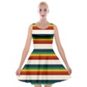 Rainbow Stripes Velvet Skater Dress View1