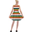 Rainbow Stripes Velvet Skater Dress View2