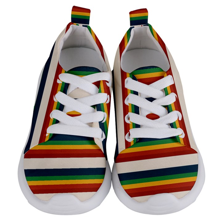 Rainbow Stripes Kids  Lightweight Sports Shoes