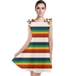 Rainbow Stripes Tie Up Tunic Dress