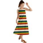 Rainbow Stripes Summer Maxi Dress
