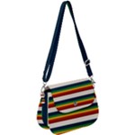 Rainbow Stripes Saddle Handbag