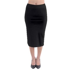 Rich Ebony Midi Pencil Skirt by Janetaudreywilson