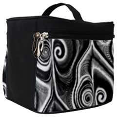 Abstract Black And White Swirls Spirals Make Up Travel Bag (big) by SpinnyChairDesigns