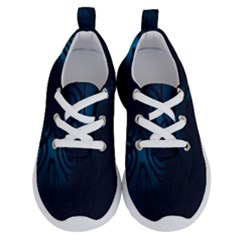 Dark Prussian Blue Abstract Pattern Running Shoes by SpinnyChairDesigns