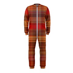 Madras Plaid Fall Colors Onepiece Jumpsuit (kids) by SpinnyChairDesigns