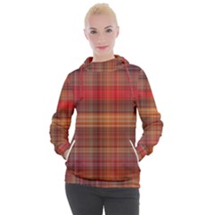 Madras Plaid Fall Colors Women s Hooded Pullover by SpinnyChairDesigns
